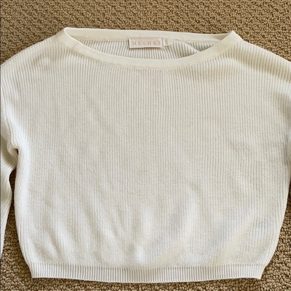 Meshki Crystal Cropped Knitted Sweater - Picture 4 of 4